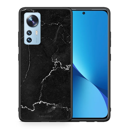 Θήκη Xiaomi 12/12X 5G Marble Black από τη Smartfits με σχέδιο στο πίσω μέρος και μαύρο περίβλημα | Xiaomi 12/12X 5G Marble Black case with colorful back and black bezels