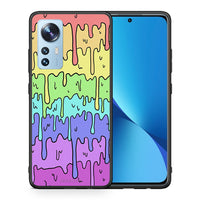 Thumbnail for Θήκη Xiaomi 12/12X 5G Melting Rainbow από τη Smartfits με σχέδιο στο πίσω μέρος και μαύρο περίβλημα | Xiaomi 12/12X 5G Melting Rainbow case with colorful back and black bezels