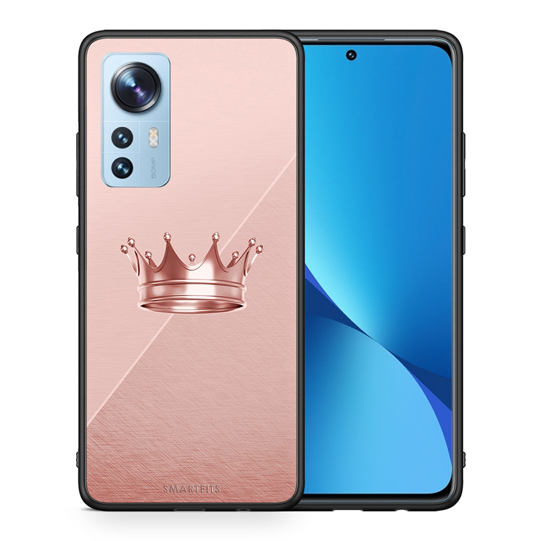 Θήκη Xiaomi 12/12X 5G Crown Minimal από τη Smartfits με σχέδιο στο πίσω μέρος και μαύρο περίβλημα | Xiaomi 12/12X 5G Crown Minimal case with colorful back and black bezels