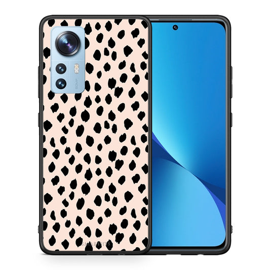 Θήκη Xiaomi 12/12X 5G New Polka Dots από τη Smartfits με σχέδιο στο πίσω μέρος και μαύρο περίβλημα | Xiaomi 12/12X 5G New Polka Dots case with colorful back and black bezels