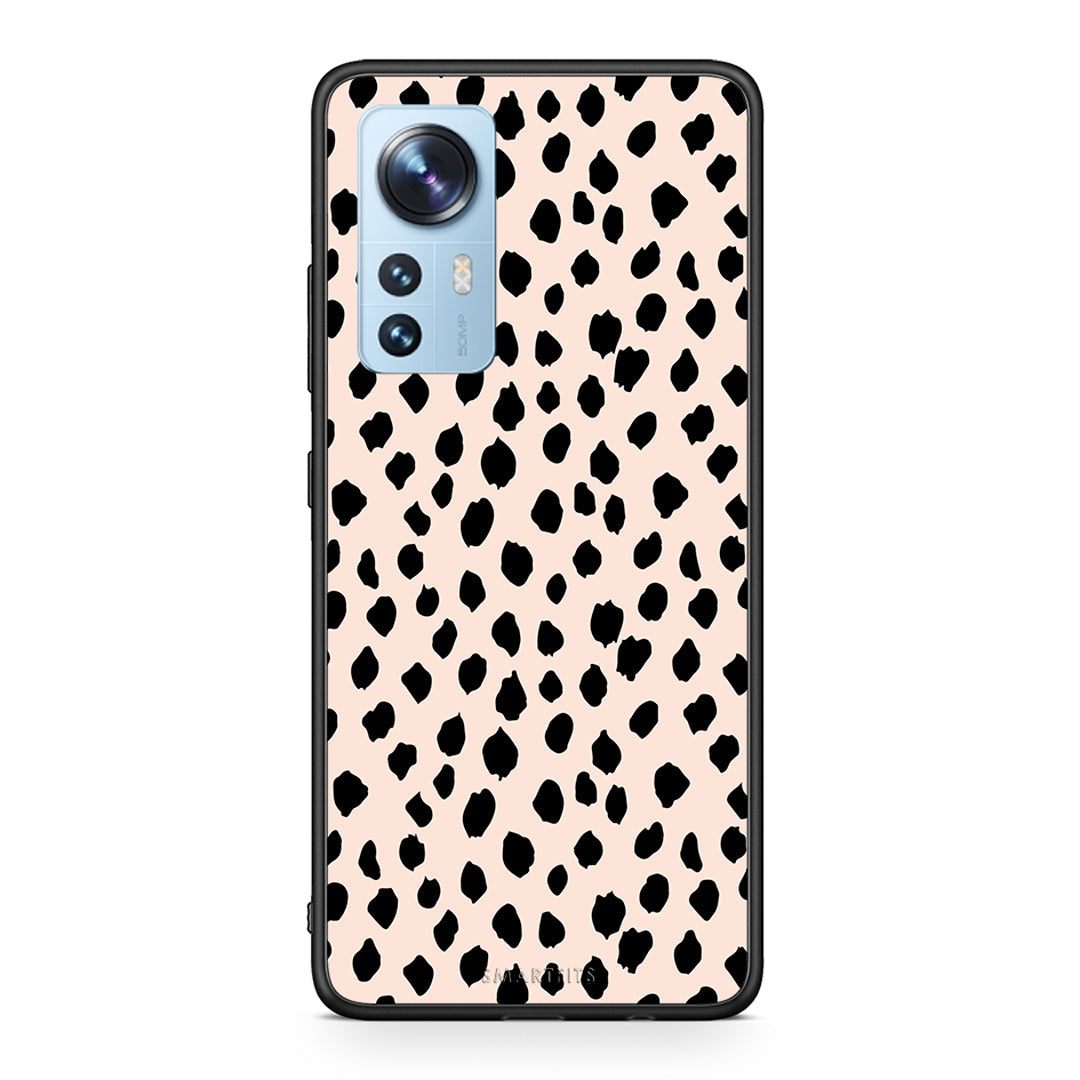 Xiaomi 12/12X 5G New Polka Dots θήκη από τη Smartfits με σχέδιο στο πίσω μέρος και μαύρο περίβλημα | Smartphone case with colorful back and black bezels by Smartfits