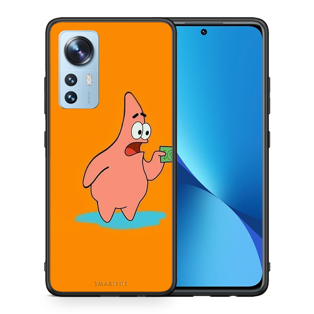 Θήκη Αγίου Βαλεντίνου Xiaomi 12 / 12X 5G No Money 1 από τη Smartfits με σχέδιο στο πίσω μέρος και μαύρο περίβλημα | Xiaomi 12 / 12X 5G No Money 1 case with colorful back and black bezels