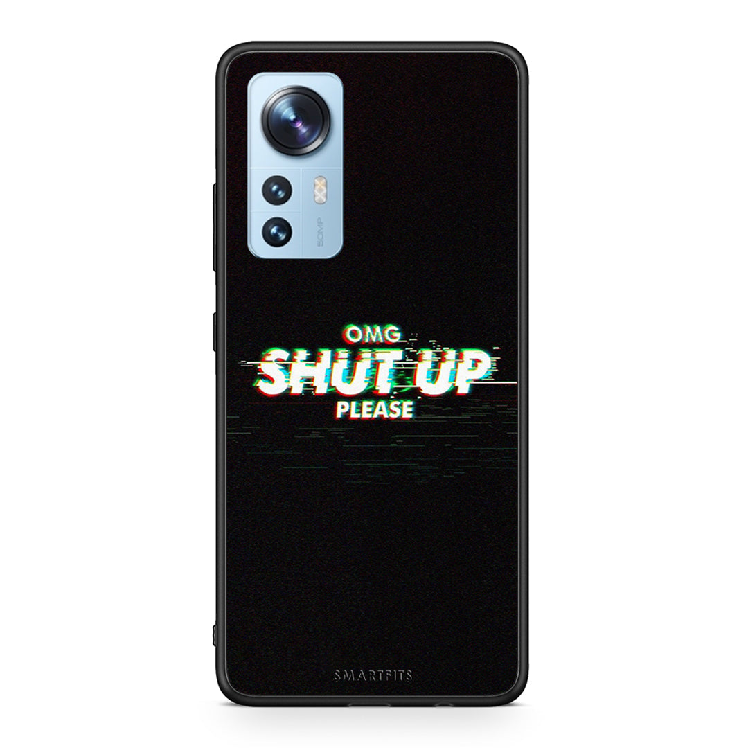 Xiaomi 12/12X 5G OMG ShutUp θήκη από τη Smartfits με σχέδιο στο πίσω μέρος και μαύρο περίβλημα | Smartphone case with colorful back and black bezels by Smartfits
