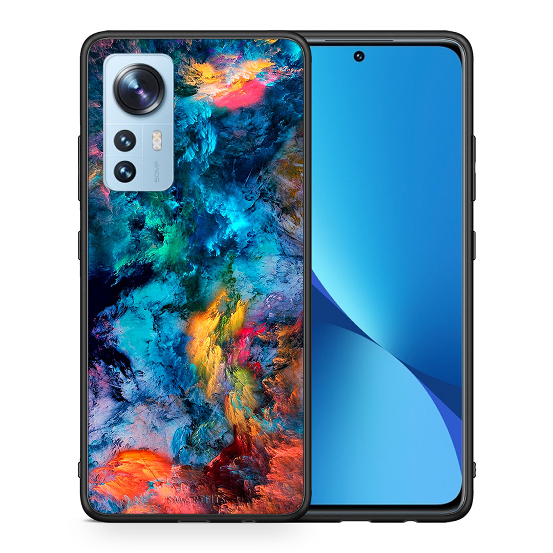 Θήκη Xiaomi 12/12X 5G Crayola Paint από τη Smartfits με σχέδιο στο πίσω μέρος και μαύρο περίβλημα | Xiaomi 12/12X 5G Crayola Paint case with colorful back and black bezels