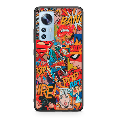 Xiaomi 12/12X 5G PopArt OMG θήκη από τη Smartfits με σχέδιο στο πίσω μέρος και μαύρο περίβλημα | Smartphone case with colorful back and black bezels by Smartfits