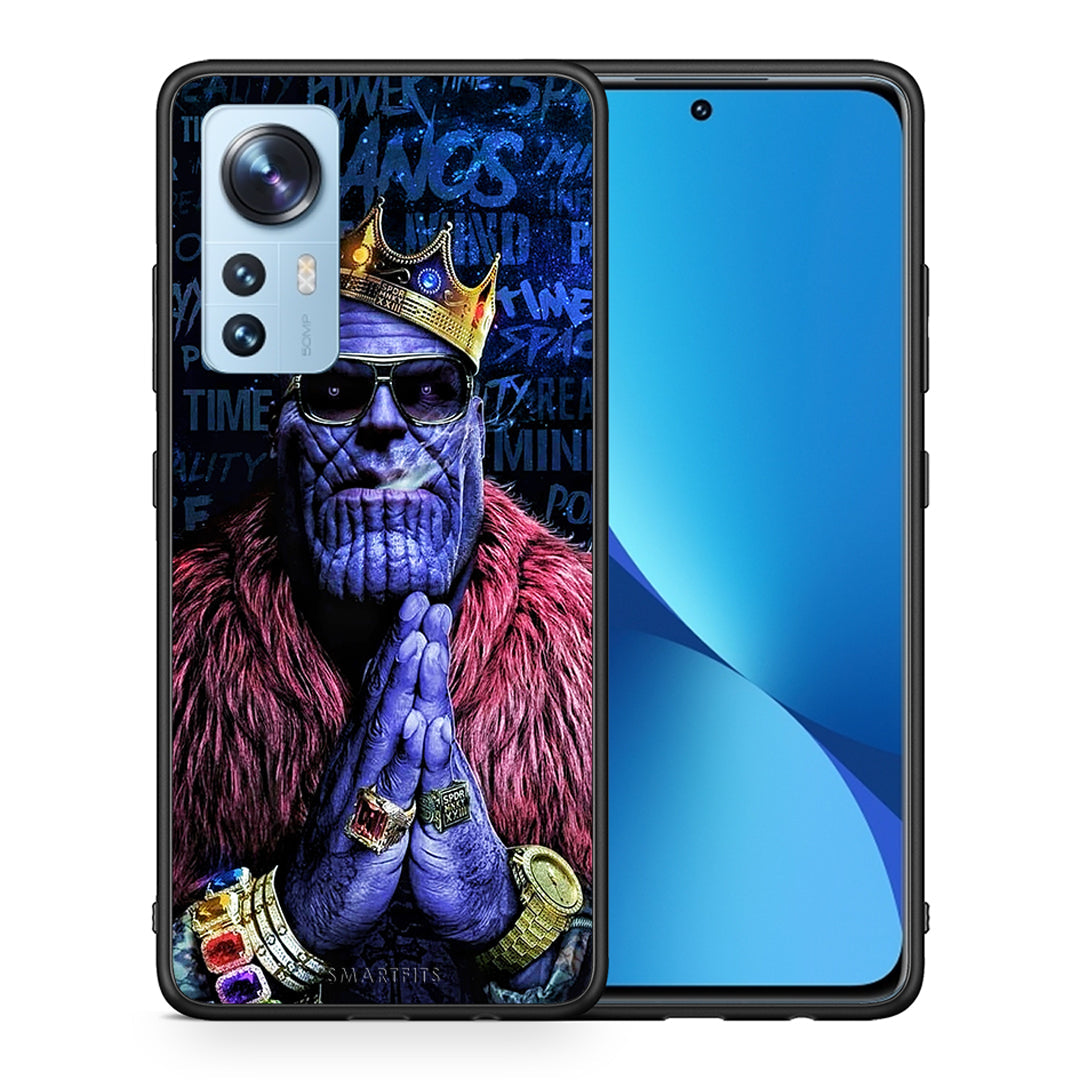 Θήκη Xiaomi 12/12X 5G Thanos PopArt από τη Smartfits με σχέδιο στο πίσω μέρος και μαύρο περίβλημα | Xiaomi 12/12X 5G Thanos PopArt case with colorful back and black bezels