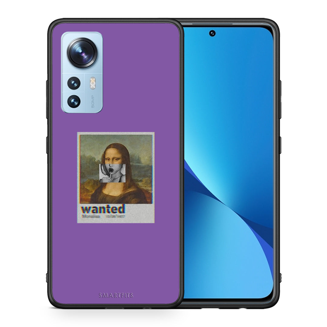 Θήκη Xiaomi 12/12X 5G Monalisa Popart από τη Smartfits με σχέδιο στο πίσω μέρος και μαύρο περίβλημα | Xiaomi 12/12X 5G Monalisa Popart case with colorful back and black bezels