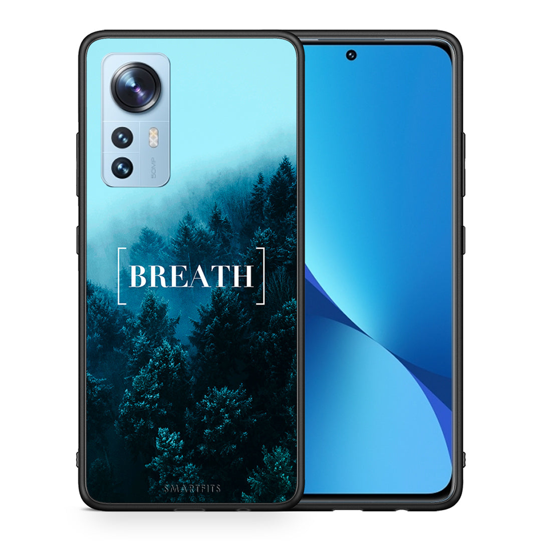 Θήκη Xiaomi 12/12X 5G Breath Quote από τη Smartfits με σχέδιο στο πίσω μέρος και μαύρο περίβλημα | Xiaomi 12/12X 5G Breath Quote case with colorful back and black bezels
