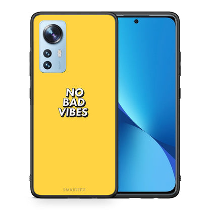 Θήκη Xiaomi 12/12X 5G Vibes Text από τη Smartfits με σχέδιο στο πίσω μέρος και μαύρο περίβλημα | Xiaomi 12/12X 5G Vibes Text case with colorful back and black bezels