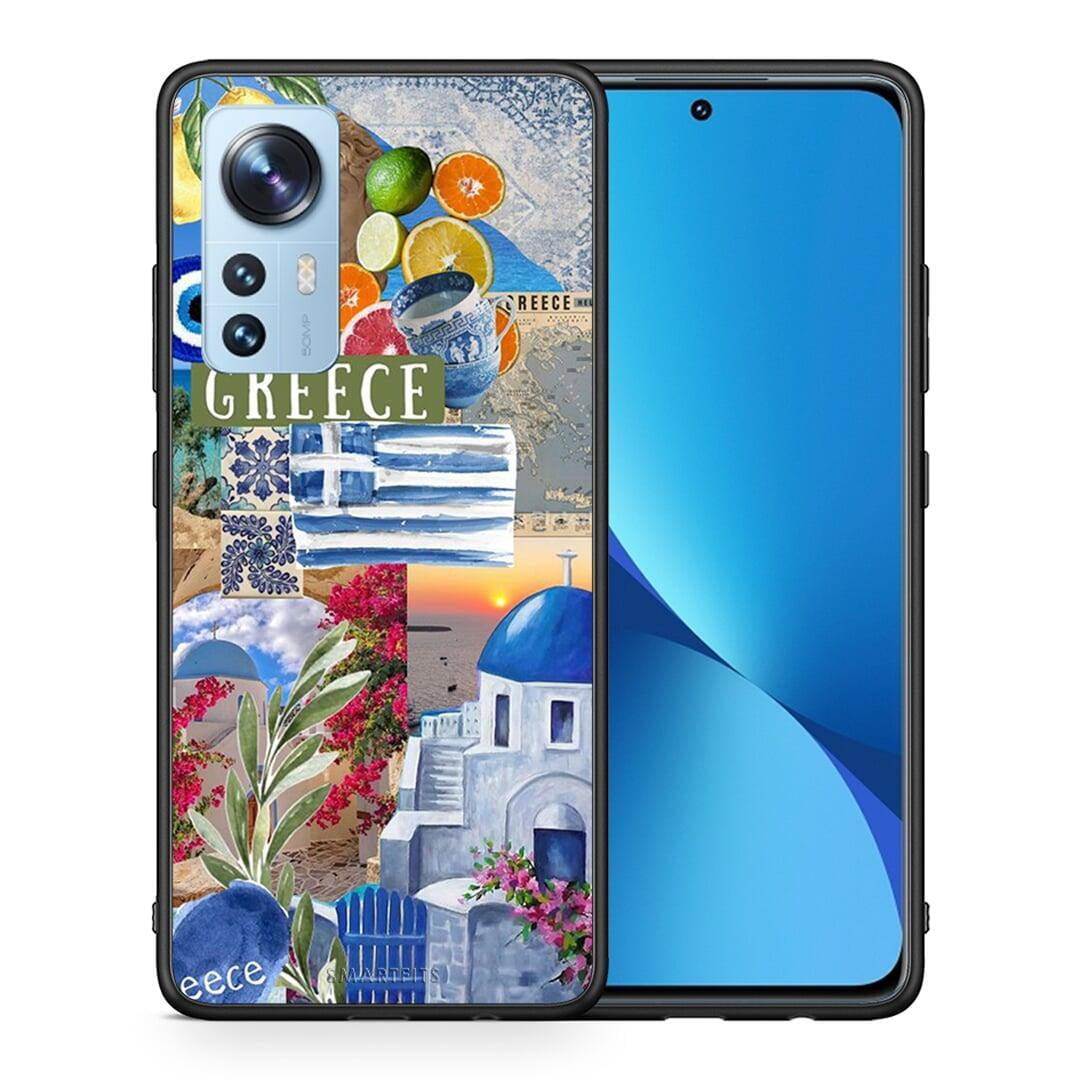 Θήκη Xiaomi 12 / 12X 5G All Greek από τη Smartfits με σχέδιο στο πίσω μέρος και μαύρο περίβλημα | Xiaomi 12 / 12X 5G All Greek case with colorful back and black bezels