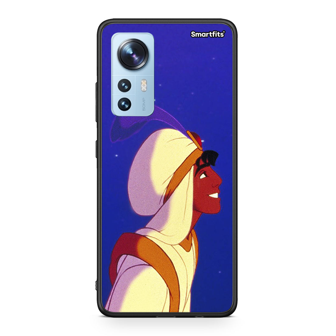 Xiaomi 12/12X 5G Alladin And Jasmine Love 1 θήκη από τη Smartfits με σχέδιο στο πίσω μέρος και μαύρο περίβλημα | Smartphone case with colorful back and black bezels by Smartfits