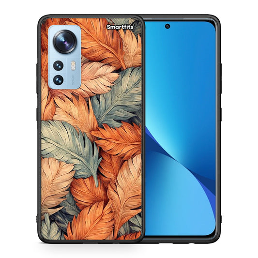 Θήκη Xiaomi 12 / 12X 5G Autumn Leaves από τη Smartfits με σχέδιο στο πίσω μέρος και μαύρο περίβλημα | Xiaomi 12 / 12X 5G Autumn Leaves case with colorful back and black bezels