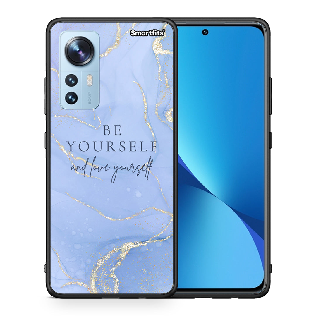 Θήκη Xiaomi 12/12X 5G Be Yourself από τη Smartfits με σχέδιο στο πίσω μέρος και μαύρο περίβλημα | Xiaomi 12/12X 5G Be Yourself case with colorful back and black bezels