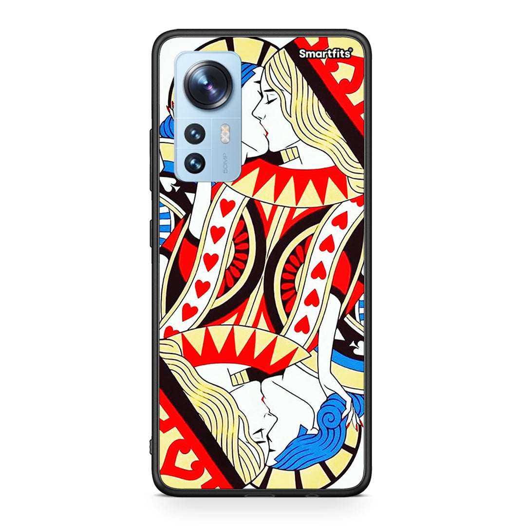 Xiaomi 12/12X 5G Card Love θήκη από τη Smartfits με σχέδιο στο πίσω μέρος και μαύρο περίβλημα | Smartphone case with colorful back and black bezels by Smartfits