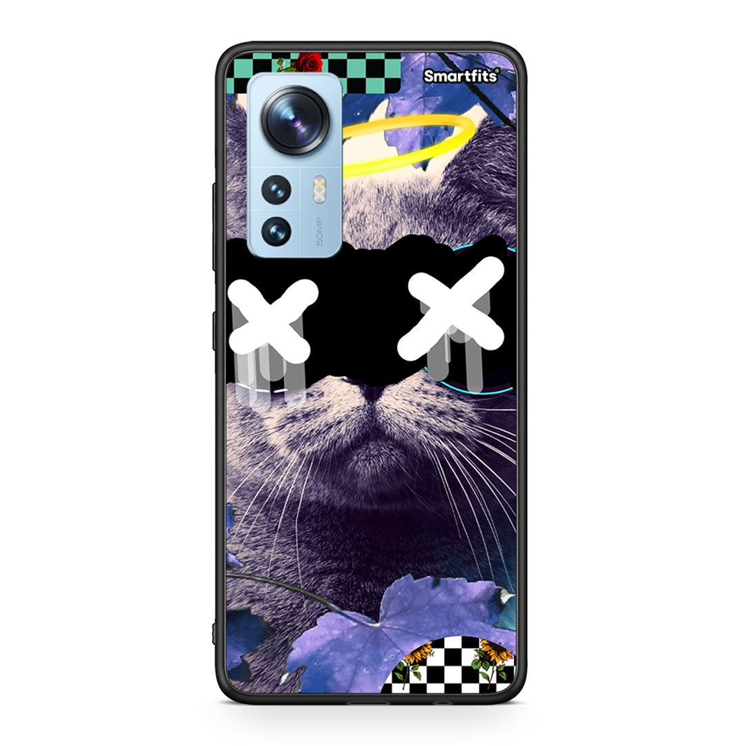 Xiaomi 12/12X 5G Cat Collage θήκη από τη Smartfits με σχέδιο στο πίσω μέρος και μαύρο περίβλημα | Smartphone case with colorful back and black bezels by Smartfits