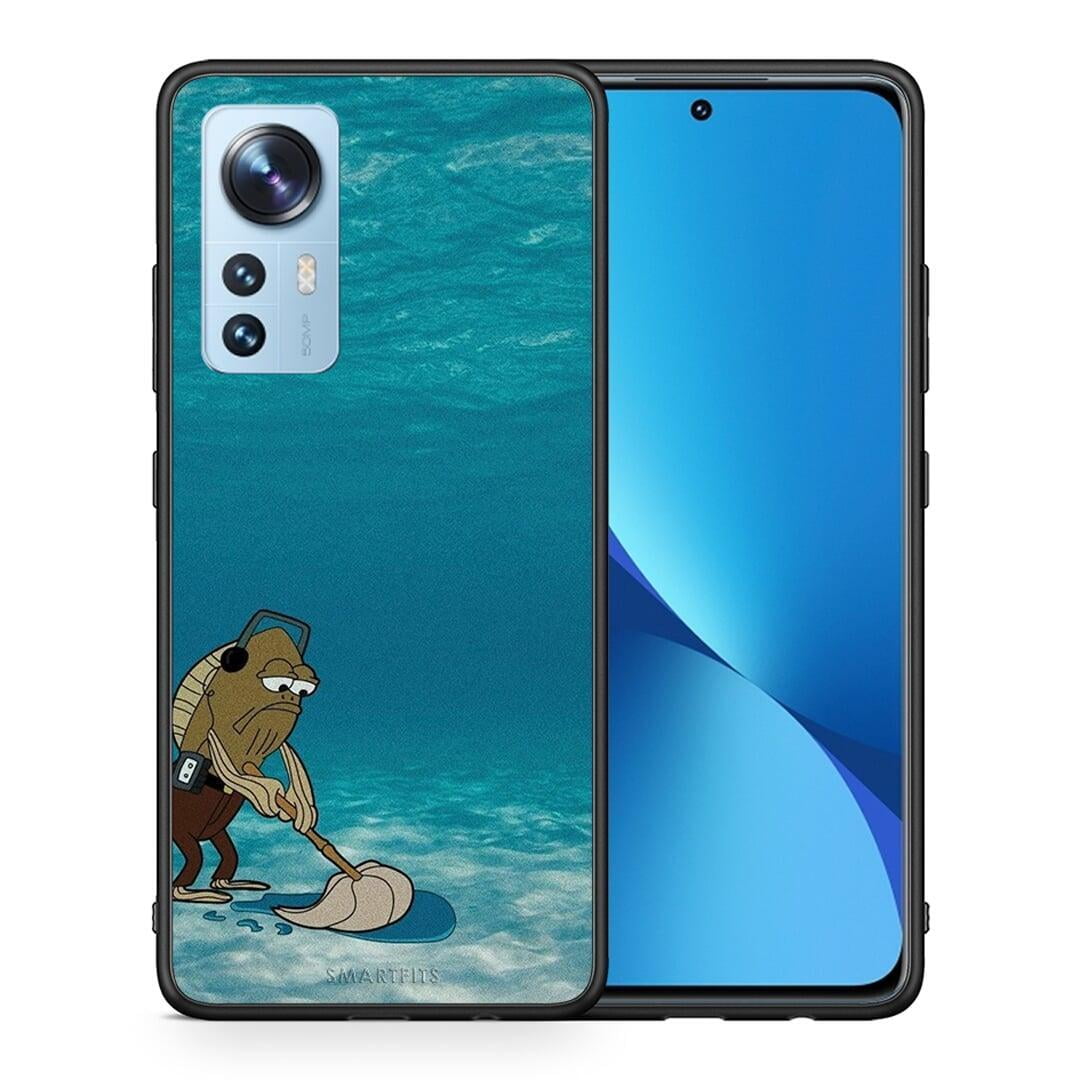 Θήκη Xiaomi 12 / 12X 5G Clean The Ocean από τη Smartfits με σχέδιο στο πίσω μέρος και μαύρο περίβλημα | Xiaomi 12 / 12X 5G Clean The Ocean case with colorful back and black bezels