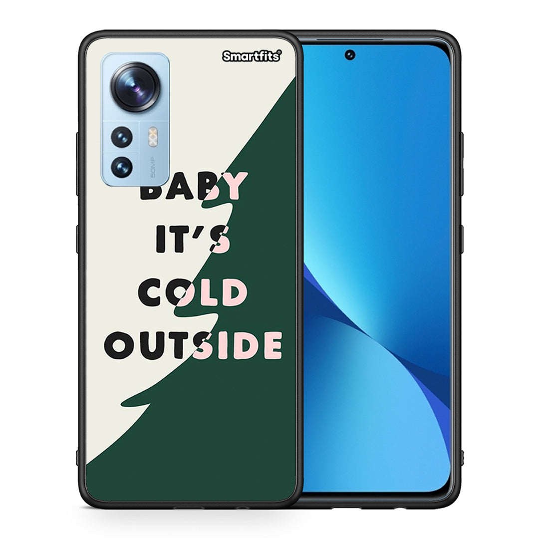 Θήκη Xiaomi 12/12X 5G Cold Outside από τη Smartfits με σχέδιο στο πίσω μέρος και μαύρο περίβλημα | Xiaomi 12/12X 5G Cold Outside case with colorful back and black bezels