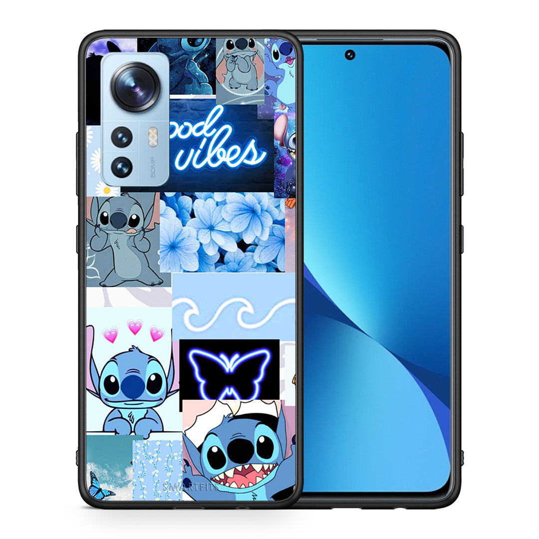 Θήκη Αγίου Βαλεντίνου Xiaomi 12 / 12X 5G Collage Good Vibes από τη Smartfits με σχέδιο στο πίσω μέρος και μαύρο περίβλημα | Xiaomi 12 / 12X 5G Collage Good Vibes case with colorful back and black bezels