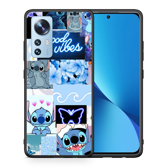 Θήκη Αγίου Βαλεντίνου Xiaomi 12 / 12X 5G Collage Good Vibes από τη Smartfits με σχέδιο στο πίσω μέρος και μαύρο περίβλημα | Xiaomi 12 / 12X 5G Collage Good Vibes case with colorful back and black bezels