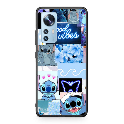 Xiaomi 12 / 12X 5G Collage Good Vibes Θήκη Αγίου Βαλεντίνου από τη Smartfits με σχέδιο στο πίσω μέρος και μαύρο περίβλημα | Smartphone case with colorful back and black bezels by Smartfits