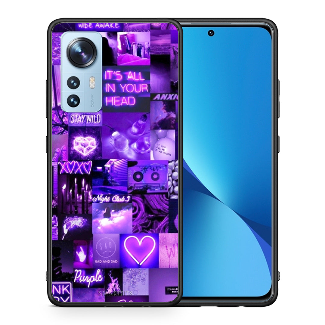 Θήκη Αγίου Βαλεντίνου Xiaomi 12 / 12X 5G Collage Stay Wild από τη Smartfits με σχέδιο στο πίσω μέρος και μαύρο περίβλημα | Xiaomi 12 / 12X 5G Collage Stay Wild case with colorful back and black bezels