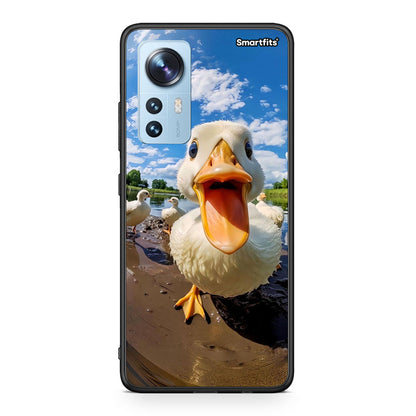 Xiaomi 12/12X 5G Duck Face θήκη από τη Smartfits με σχέδιο στο πίσω μέρος και μαύρο περίβλημα | Smartphone case with colorful back and black bezels by Smartfits