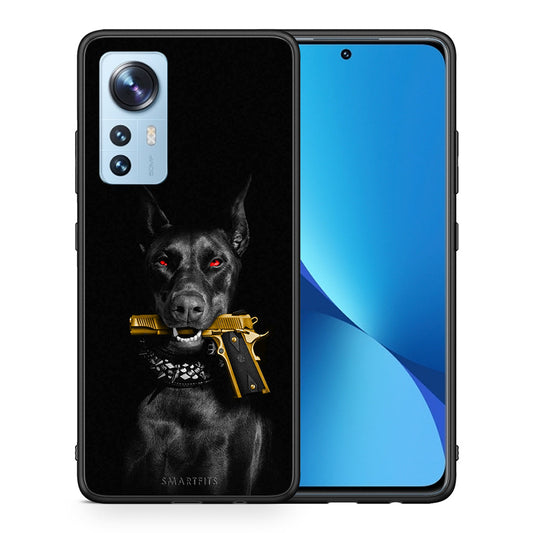 Θήκη Αγίου Βαλεντίνου Xiaomi 12 / 12X 5G Golden Gun από τη Smartfits με σχέδιο στο πίσω μέρος και μαύρο περίβλημα | Xiaomi 12 / 12X 5G Golden Gun case with colorful back and black bezels