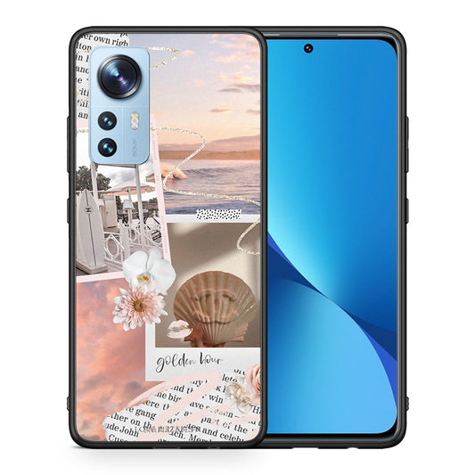 Θήκη Αγίου Βαλεντίνου Xiaomi 12 / 12X 5G Golden Hour από τη Smartfits με σχέδιο στο πίσω μέρος και μαύρο περίβλημα | Xiaomi 12 / 12X 5G Golden Hour case with colorful back and black bezels