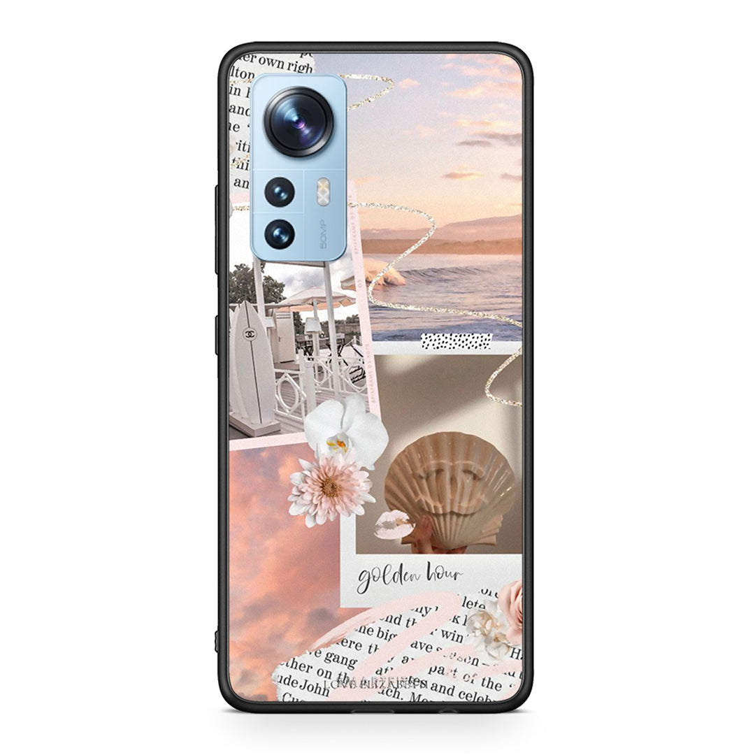 Xiaomi 12 / 12X 5G Golden Hour Θήκη Αγίου Βαλεντίνου από τη Smartfits με σχέδιο στο πίσω μέρος και μαύρο περίβλημα | Smartphone case with colorful back and black bezels by Smartfits