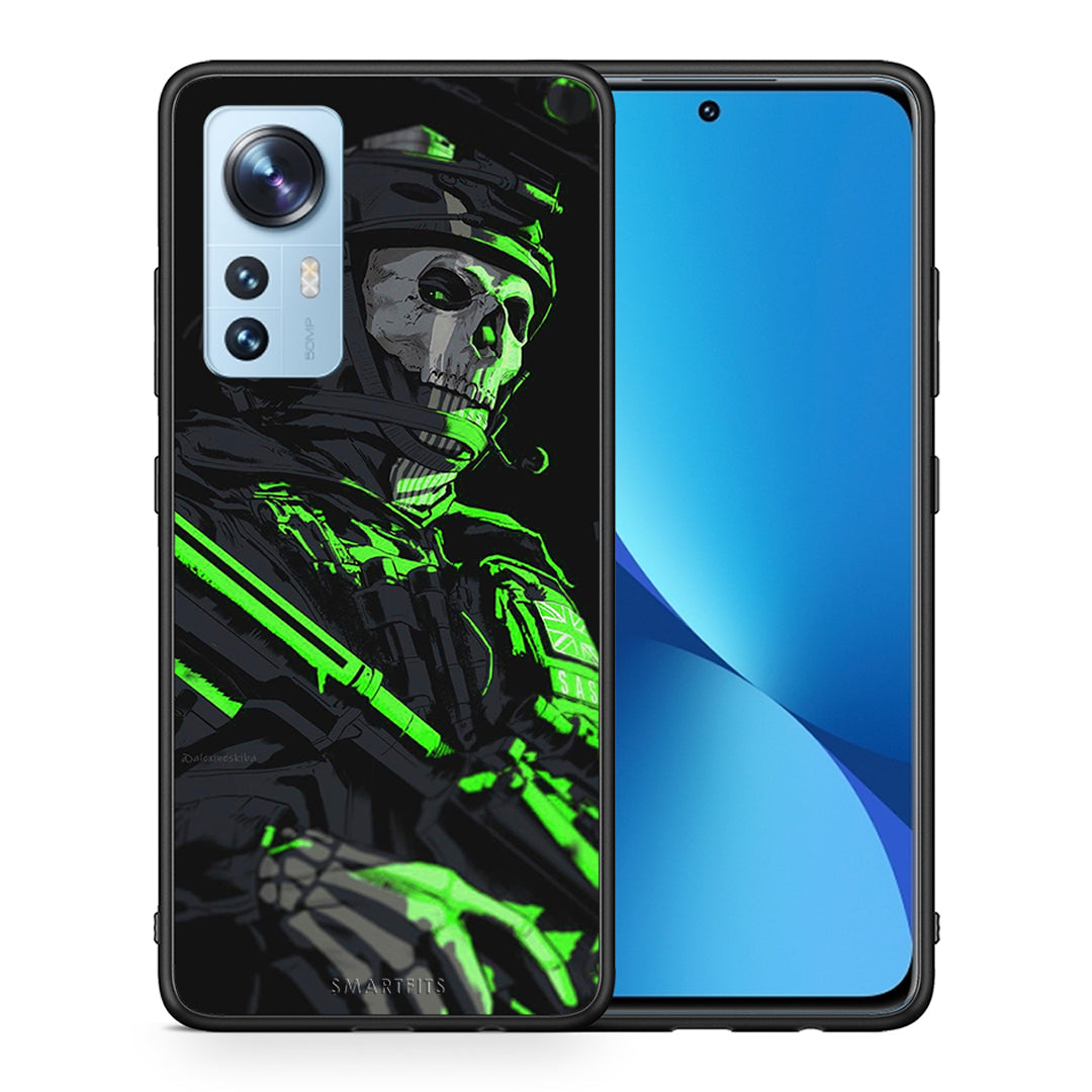 Θήκη Αγίου Βαλεντίνου Xiaomi 12 / 12X 5G Green Soldier από τη Smartfits με σχέδιο στο πίσω μέρος και μαύρο περίβλημα | Xiaomi 12 / 12X 5G Green Soldier case with colorful back and black bezels