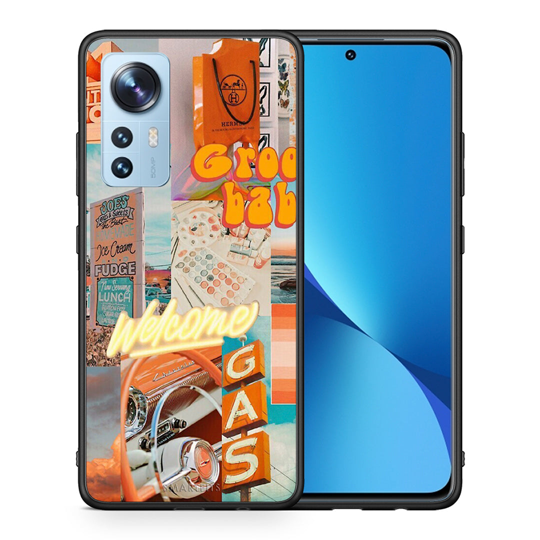 Θήκη Αγίου Βαλεντίνου Xiaomi 12 / 12X 5G Groovy Babe από τη Smartfits με σχέδιο στο πίσω μέρος και μαύρο περίβλημα | Xiaomi 12 / 12X 5G Groovy Babe case with colorful back and black bezels