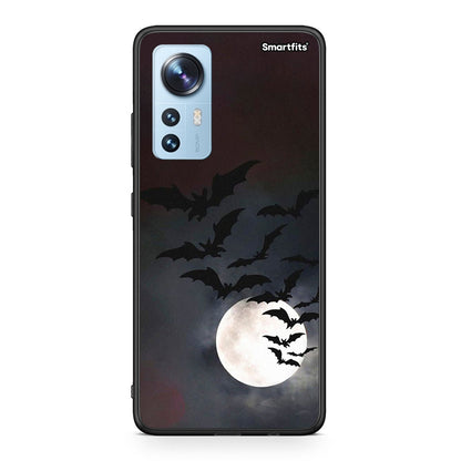 Xiaomi 12 / 12X 5G Halloween Bat Night Θήκη από τη Smartfits με σχέδιο στο πίσω μέρος και μαύρο περίβλημα | Smartphone case with colorful back and black bezels by Smartfits