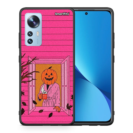 Θήκη Xiaomi 12 / 12X 5G Halloween Pumpkin Lady από τη Smartfits με σχέδιο στο πίσω μέρος και μαύρο περίβλημα | Xiaomi 12 / 12X 5G Halloween Pumpkin Lady case with colorful back and black bezels