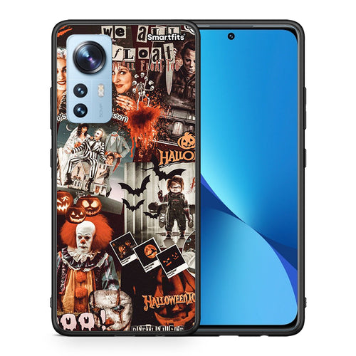 Θήκη Xiaomi 12 / 12X 5G Halloween Spooky Season από τη Smartfits με σχέδιο στο πίσω μέρος και μαύρο περίβλημα | Xiaomi 12 / 12X 5G Halloween Spooky Season case with colorful back and black bezels