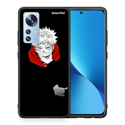 Θήκη Xiaomi 12/12X 5G Itadori Anime από τη Smartfits με σχέδιο στο πίσω μέρος και μαύρο περίβλημα | Xiaomi 12/12X 5G Itadori Anime case with colorful back and black bezels