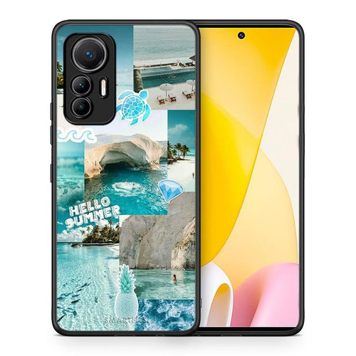 Θήκη Xiaomi 12 Lite 5G Aesthetic Summer από τη Smartfits με σχέδιο στο πίσω μέρος και μαύρο περίβλημα | Xiaomi 12 Lite 5G Aesthetic Summer case with colorful back and black bezels