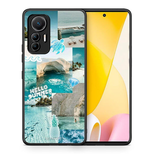 Θήκη Xiaomi 12 Lite 5G Aesthetic Summer από τη Smartfits με σχέδιο στο πίσω μέρος και μαύρο περίβλημα | Xiaomi 12 Lite 5G Aesthetic Summer case with colorful back and black bezels