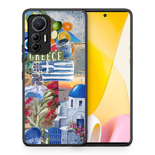 Θήκη Xiaomi 12 Lite 5G All Greek από τη Smartfits με σχέδιο στο πίσω μέρος και μαύρο περίβλημα | Xiaomi 12 Lite 5G All Greek case with colorful back and black bezels