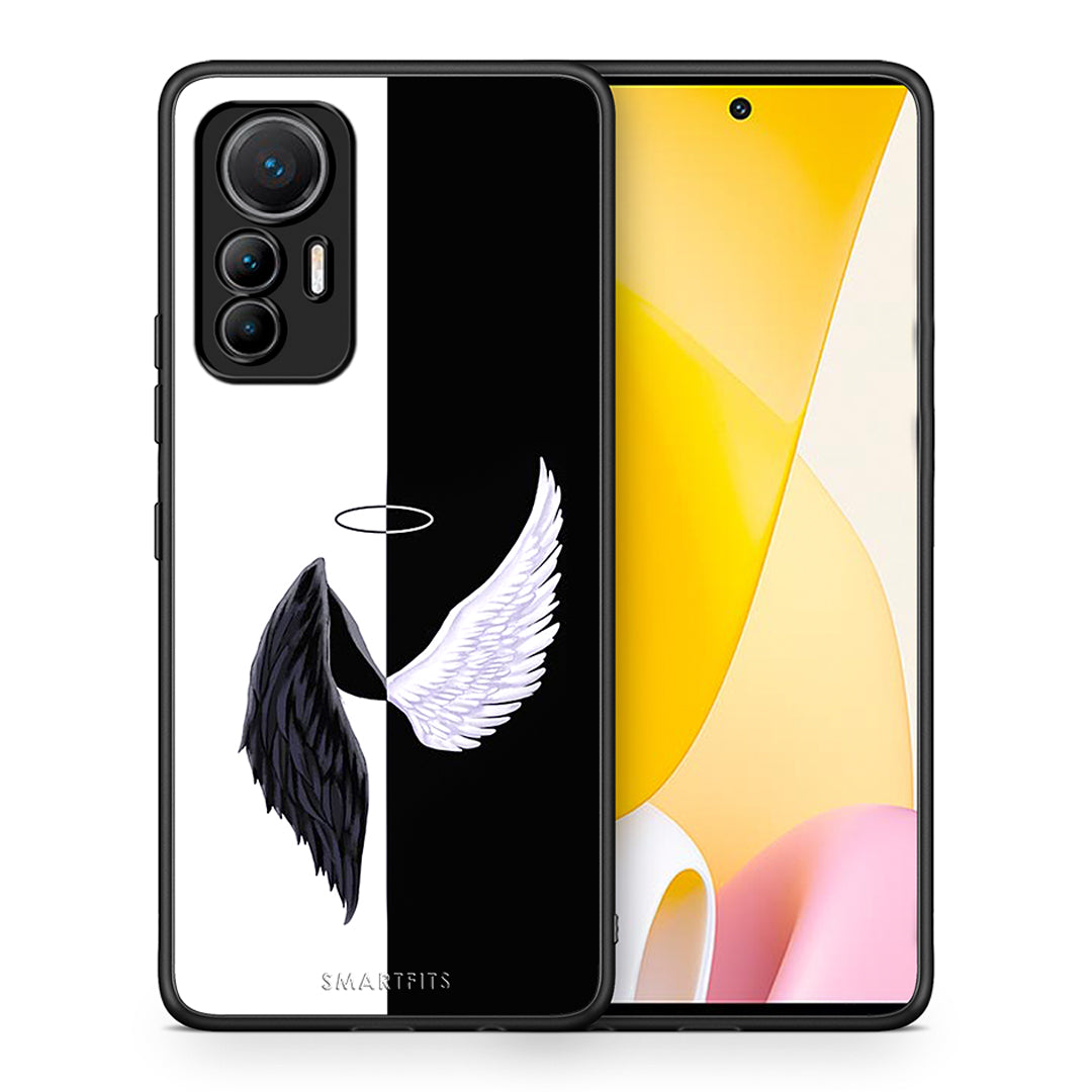 Θήκη Xiaomi 12 Lite 5G Angels Demons από τη Smartfits με σχέδιο στο πίσω μέρος και μαύρο περίβλημα | Xiaomi 12 Lite 5G Angels Demons case with colorful back and black bezels