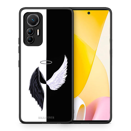 Θήκη Xiaomi 12 Lite 5G Angels Demons από τη Smartfits με σχέδιο στο πίσω μέρος και μαύρο περίβλημα | Xiaomi 12 Lite 5G Angels Demons case with colorful back and black bezels