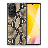 Thumbnail for Θήκη Xiaomi 12 Lite 5G Fashion Snake Animal από τη Smartfits με σχέδιο στο πίσω μέρος και μαύρο περίβλημα | Xiaomi 12 Lite 5G Fashion Snake Animal case with colorful back and black bezels