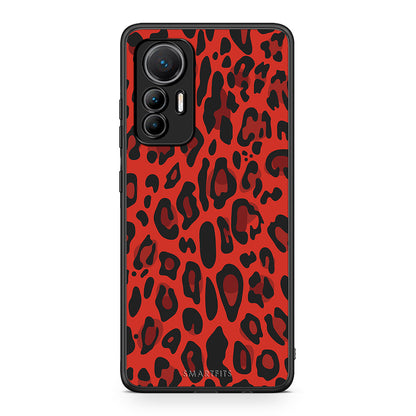 4 - Xiaomi 12 Lite 5G Red Leopard Animal case, cover, bumper
