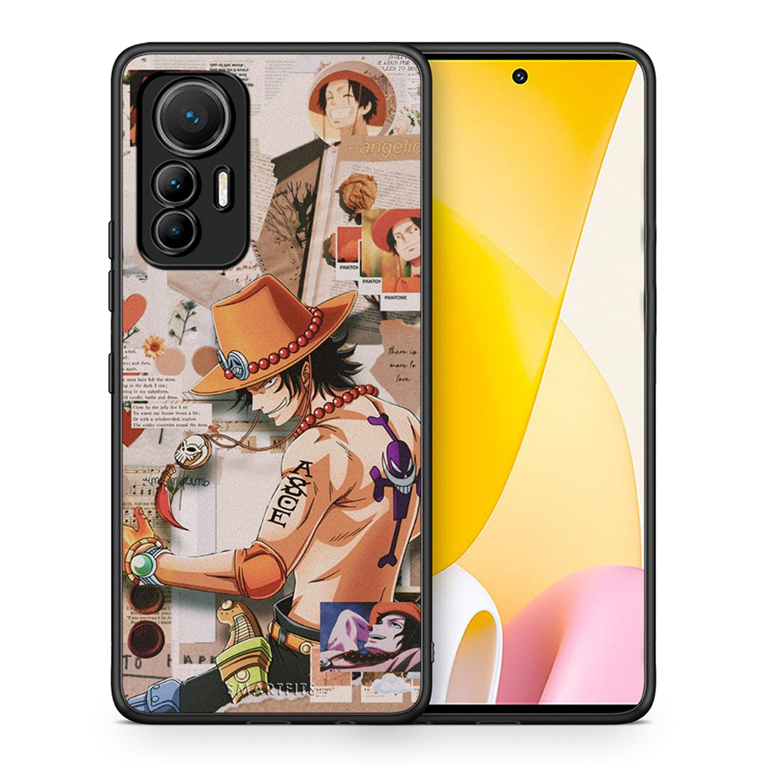 Θήκη Xiaomi 12 Lite 5G Anime Collage από τη Smartfits με σχέδιο στο πίσω μέρος και μαύρο περίβλημα | Xiaomi 12 Lite 5G Anime Collage case with colorful back and black bezels