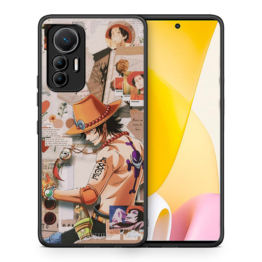 Θήκη Xiaomi 12 Lite 5G Anime Collage από τη Smartfits με σχέδιο στο πίσω μέρος και μαύρο περίβλημα | Xiaomi 12 Lite 5G Anime Collage case with colorful back and black bezels