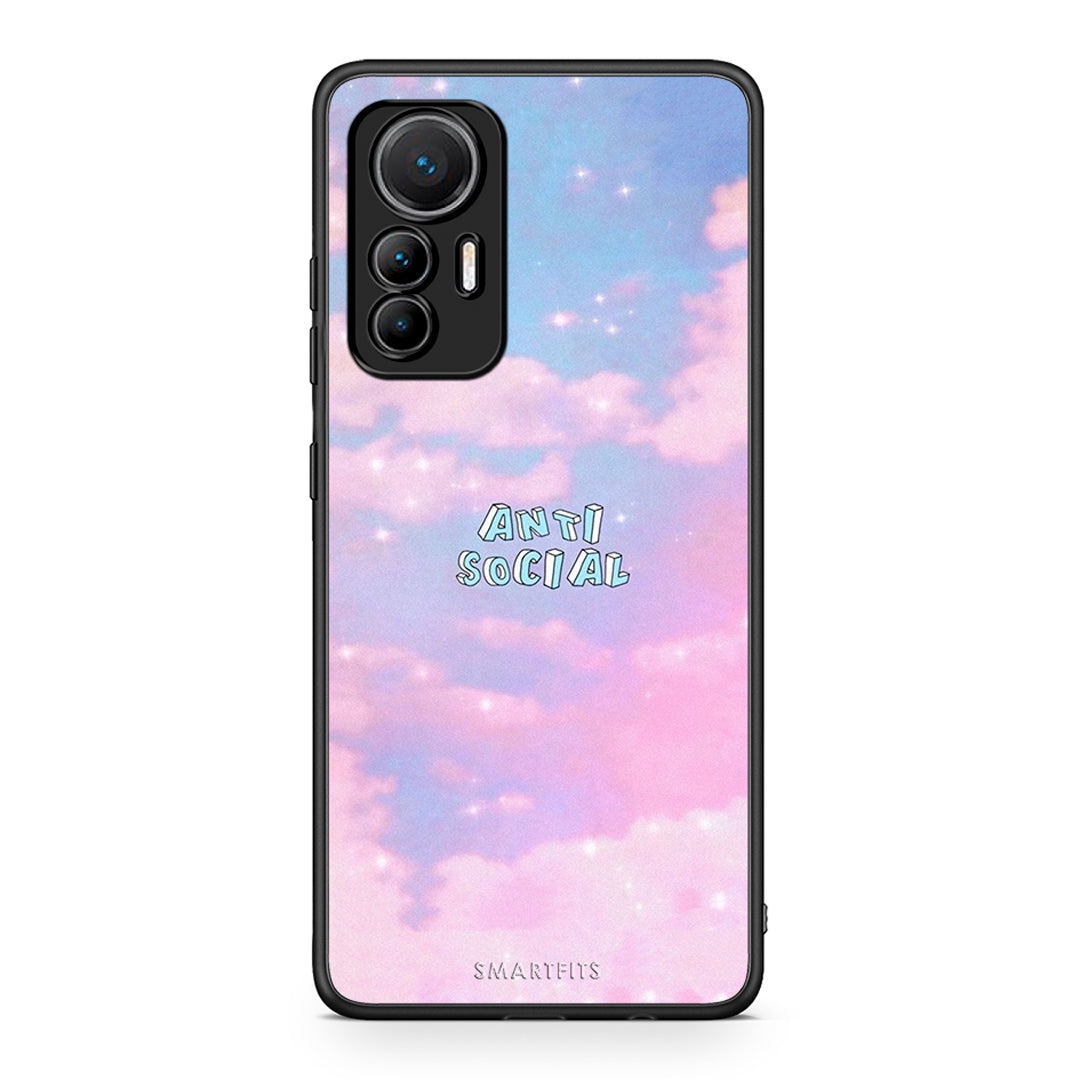 Xiaomi 12 Lite 5G Anti Social Θήκη Αγίου Βαλεντίνου από τη Smartfits με σχέδιο στο πίσω μέρος και μαύρο περίβλημα | Smartphone case with colorful back and black bezels by Smartfits