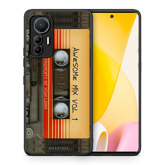 Θήκη Xiaomi 12 Lite 5G Awesome Mix από τη Smartfits με σχέδιο στο πίσω μέρος και μαύρο περίβλημα | Xiaomi 12 Lite 5G Awesome Mix case with colorful back and black bezels