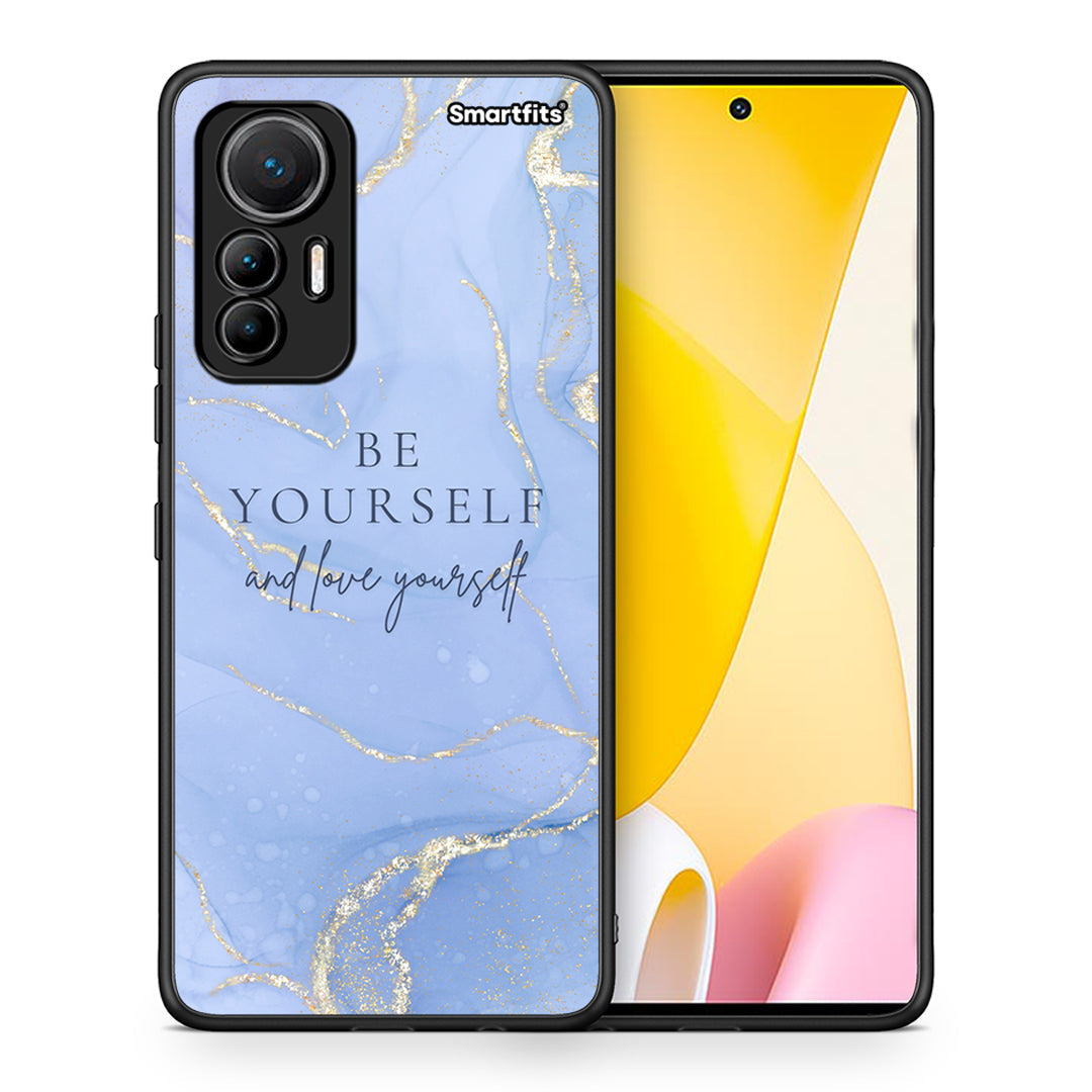 Θήκη Xiaomi 12 Lite 5G Be Yourself από τη Smartfits με σχέδιο στο πίσω μέρος και μαύρο περίβλημα | Xiaomi 12 Lite 5G Be Yourself case with colorful back and black bezels