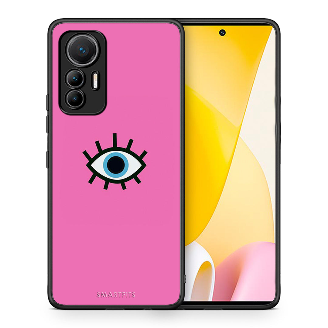 Θήκη Xiaomi 12 Lite 5G Blue Eye Pink από τη Smartfits με σχέδιο στο πίσω μέρος και μαύρο περίβλημα | Xiaomi 12 Lite 5G Blue Eye Pink case with colorful back and black bezels