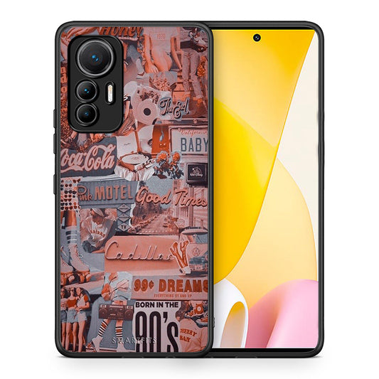 Θήκη Xiaomi 12 Lite 5G Born In 90s από τη Smartfits με σχέδιο στο πίσω μέρος και μαύρο περίβλημα | Xiaomi 12 Lite 5G Born In 90s case with colorful back and black bezels