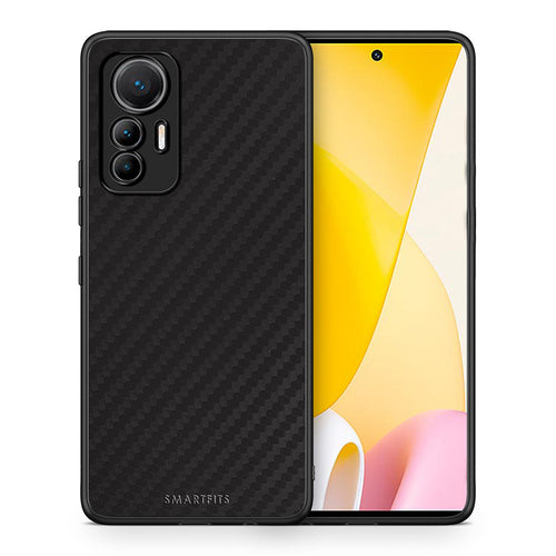 Θήκη Xiaomi 12 Lite 5G Black Carbon από τη Smartfits με σχέδιο στο πίσω μέρος και μαύρο περίβλημα | Xiaomi 12 Lite 5G Black Carbon case with colorful back and black bezels